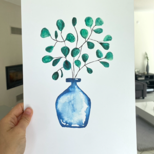 Aquarelle : ma jolie plante