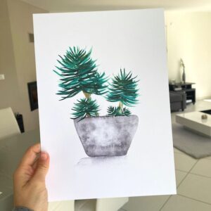 Aquarelle : ma jolie plante 3